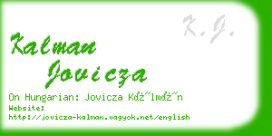 kalman jovicza business card